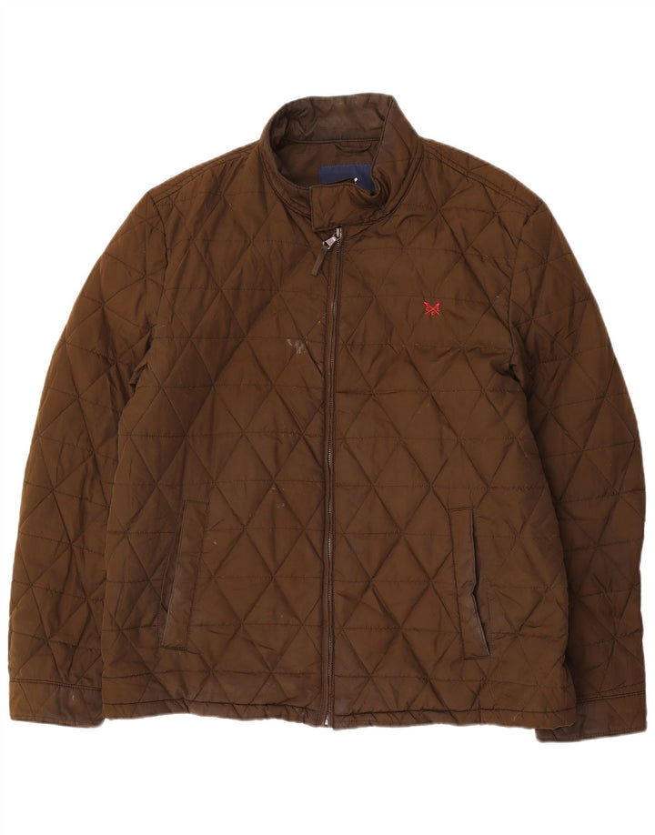 Crew Clothing Męska pikowana kurtka UK 42 XL Khaki, poliester