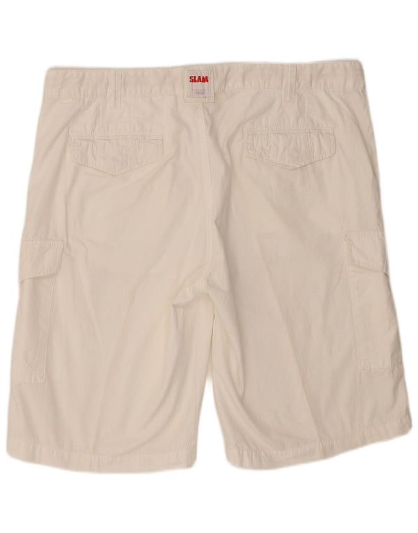 Męskie spodenki cargo Slam W38 XL, biała bawełna