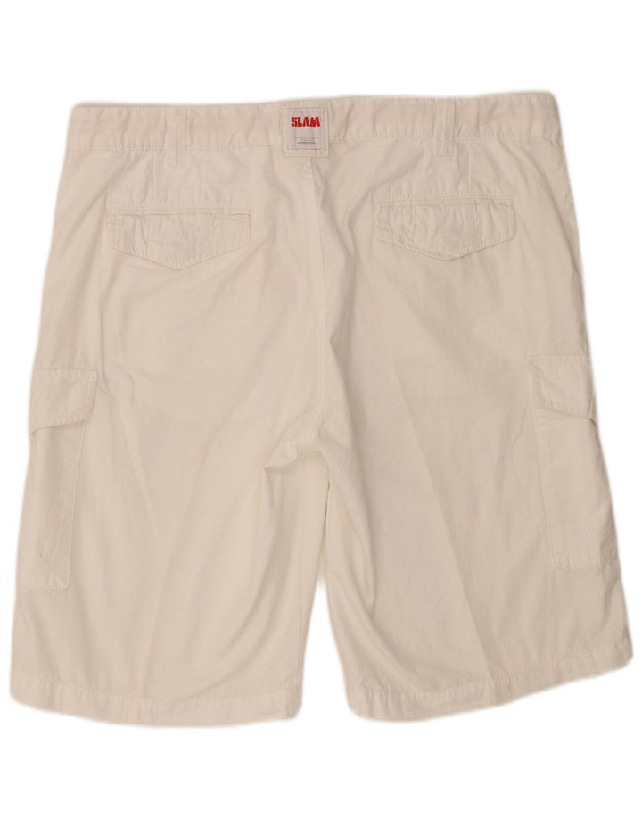 Męskie spodenki cargo Slam W38 XL, biała bawełna