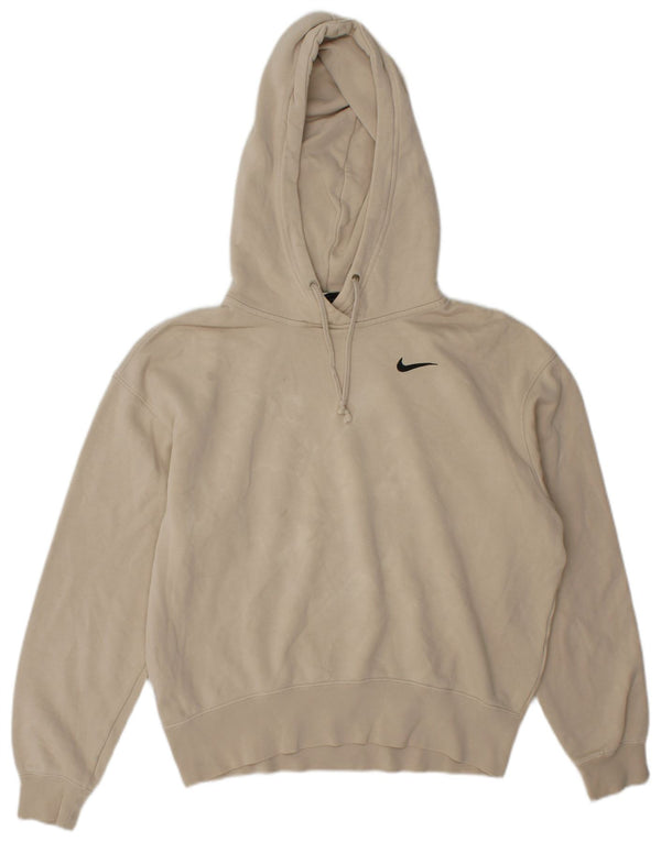 Damski sweter oversize z kapturem Nike UK 6 XS, beżowy, bawełniany