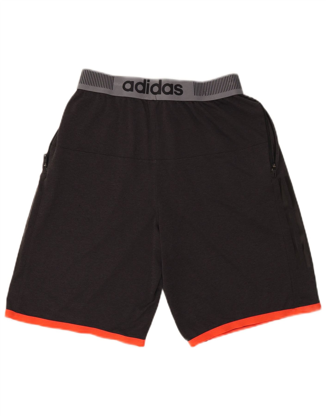 Męskie spodenki sportowe Adidas Graphic, średnioszare, z blokami kolorów