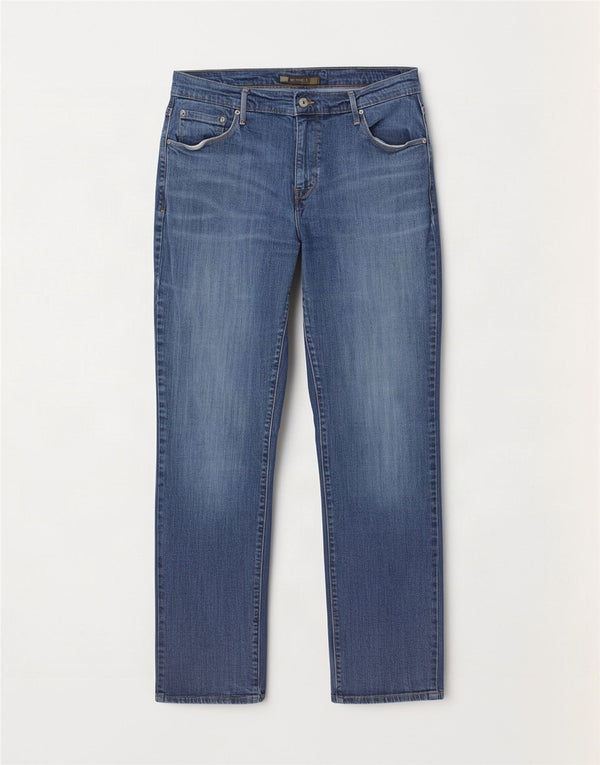 Damskie jeansy Levi's 505 Straight US 14 XL W32 L32 Niebieskie bawełniane