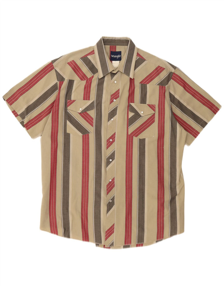 Męska koszula z krótkim rękawem Wrangler 2XL w zielone paski