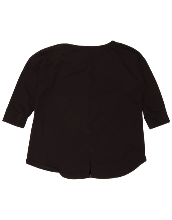 Damski top St John's Bay z rękawem 3/4, UK 18 XL, czarny poliester