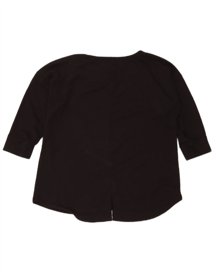 Damski top St John's Bay z rękawem 3/4, UK 18 XL, czarny poliester