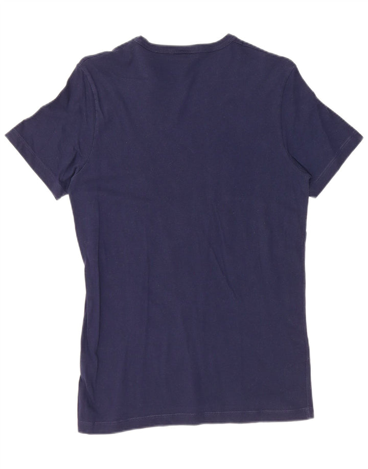 Damska koszulka z grafiką BENETTON Peanuts Top UK 10, mała, granatowa, bawełniana