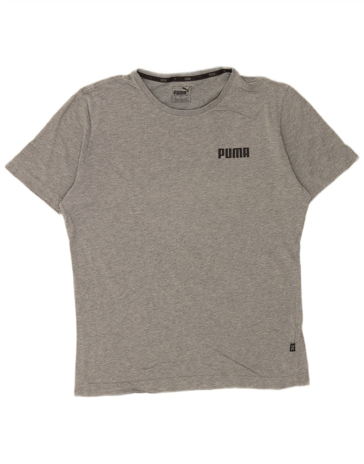 T-shirt męski Puma, mały, szary, bawełniany