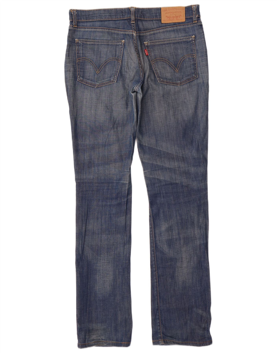 Damskie jeansy Levi's 528 Straight W32 L34 Niebieskie bawełniane
