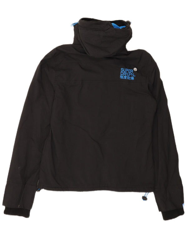 SUPERDRY Męska wiatrówka z kapturem i kapturem UK 36 Small Black