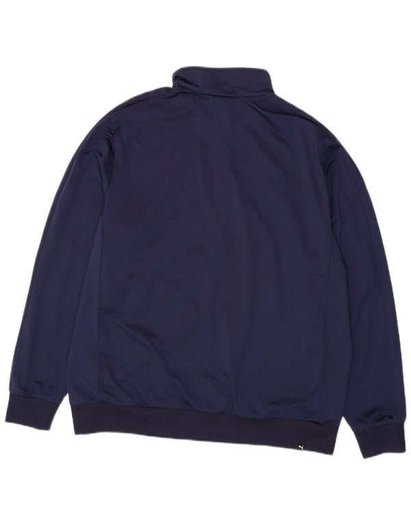 Męska kurtka dresowa PUMA z grafiką 2XL Granatowy poliester