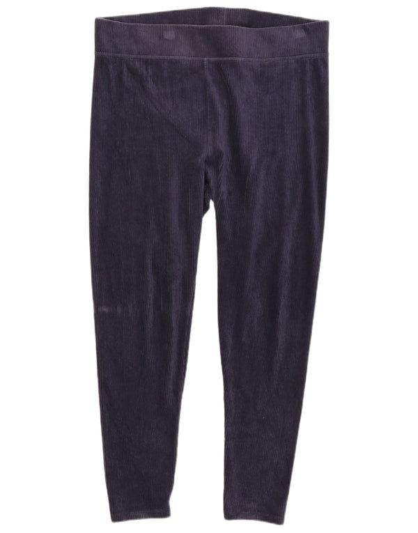 Marks & Spencer Damskie legginsy welurowe UK 18 XL, granatowe, bawełniane