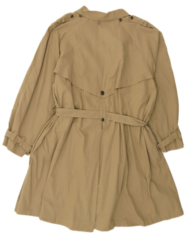 Vintage damski trencz o luźnym kroju IT 42, średnia bawełna khaki