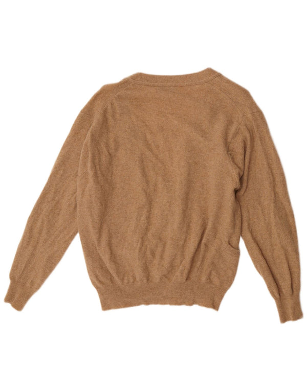 Sweter damski Benetton UK 16, duży, brązowy, wełna owcza