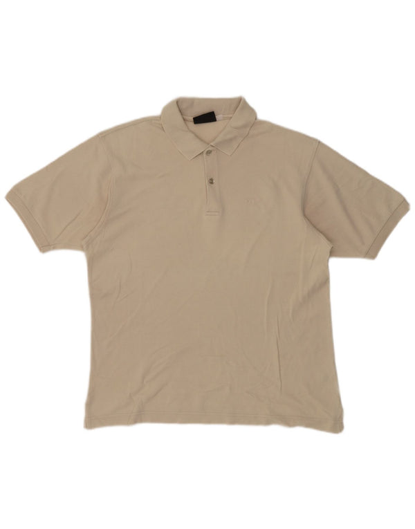 LOTTO Mens Polo Shirt UK 38/40 Medium Beige Cotton