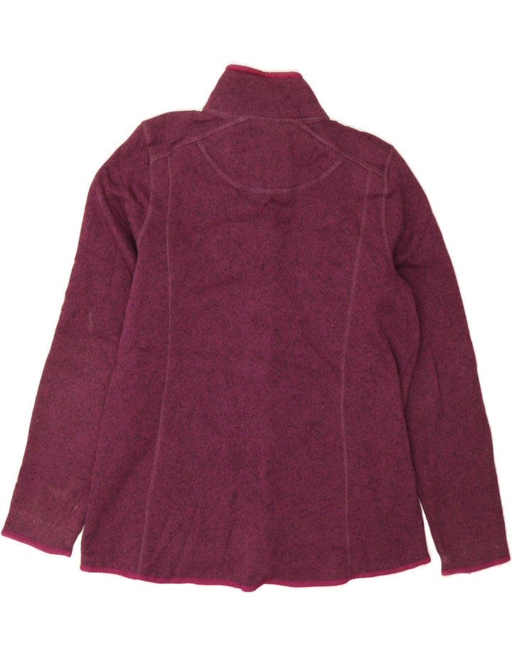 L.L.BEAN Womens Fleece Tracksuit Top Jacket UK 16 Large Purple Polyester Vintage L.L.Bean and Second-Hand L.L.Bean from Messina Hembry 