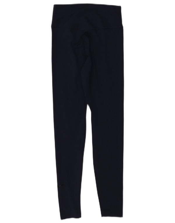 Legginsy damskie Nike UK 8 małe granatowe poliestrowe sportowe