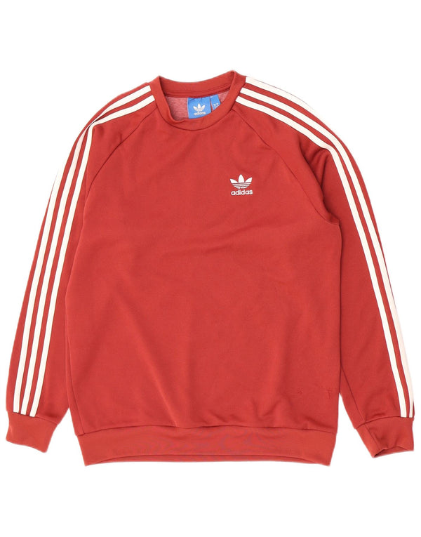 Adidas Męska bluza z kapturem, średni czerwony poliester