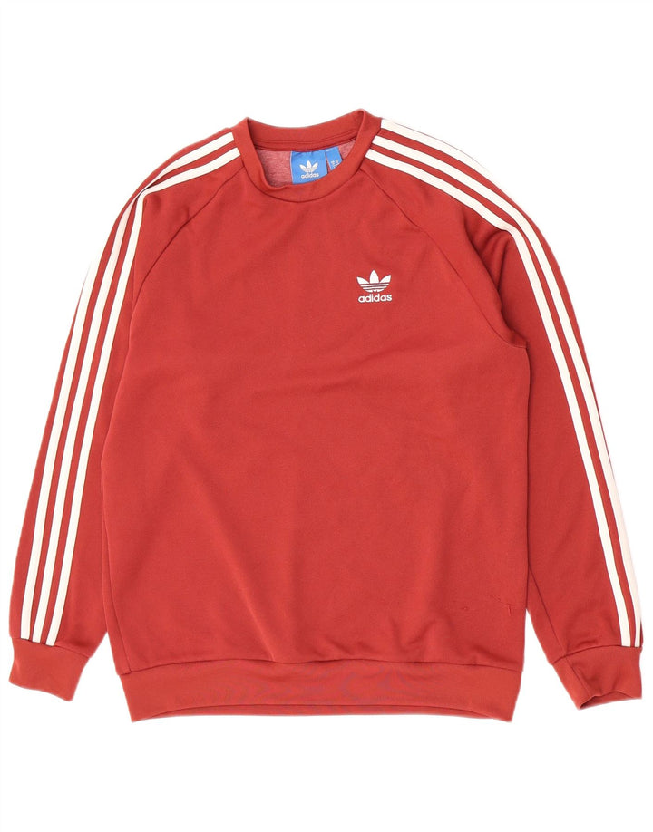 Adidas Męska bluza z kapturem, średni czerwony poliester