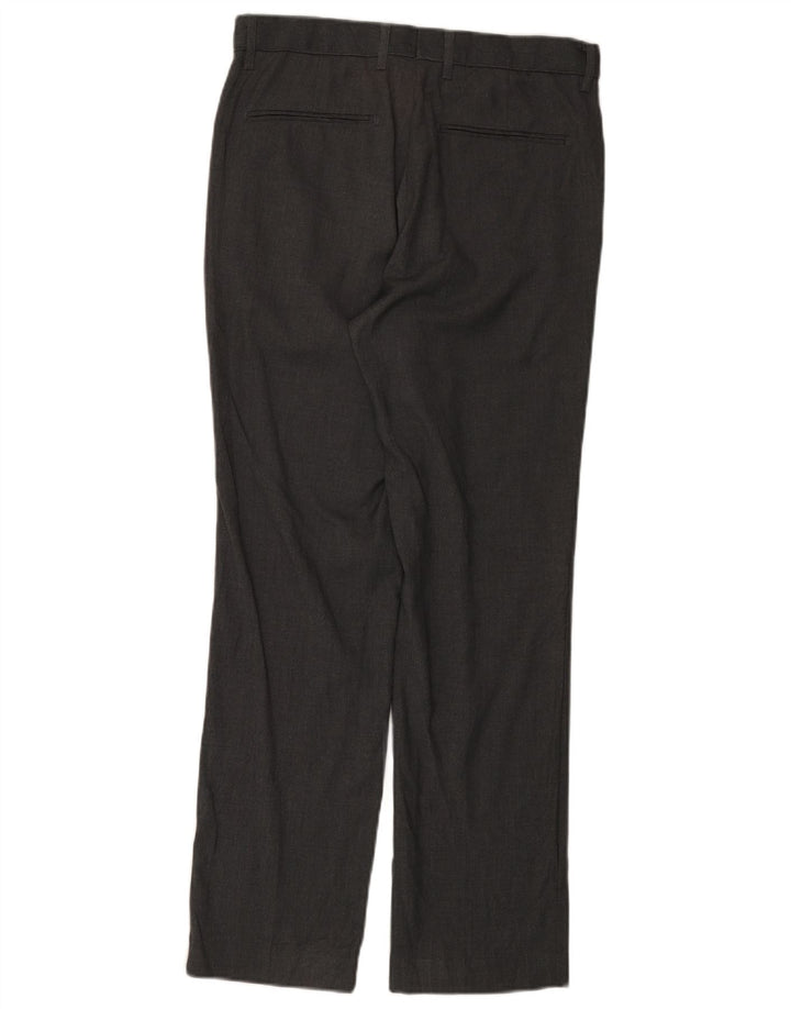 Męskie spodnie garniturowe slim fit MOSSIMO W30 L30 Szary poliester