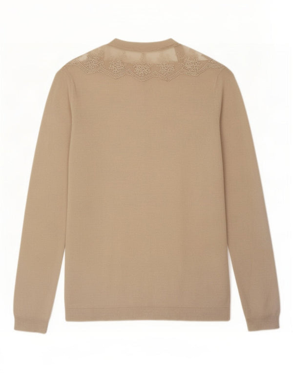 Sweter damski Zara UK 10 Small Beżowy kwiatowy Rayon