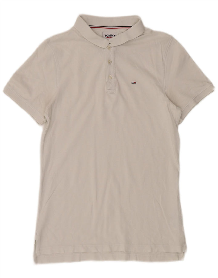 Męska koszulka polo Tommy Hilfiger, średnia biała bawełna