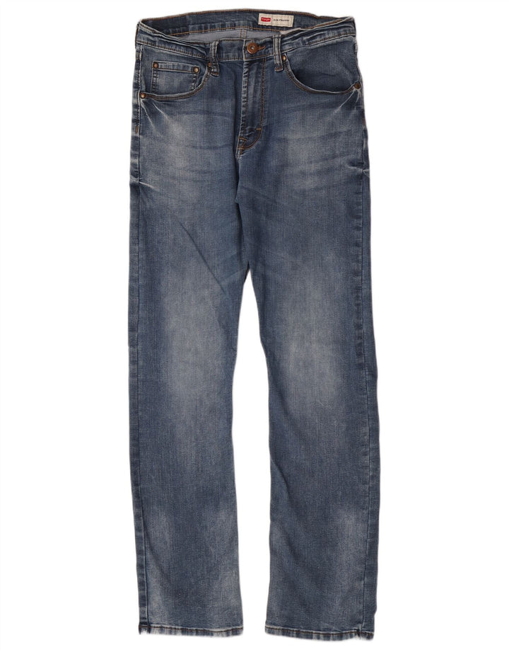 Męskie proste dżinsy Wrangler W30 L32, niebieskie, bawełniane