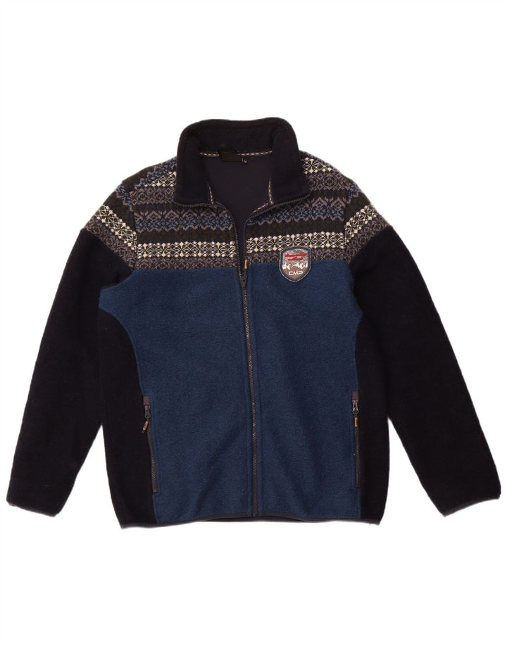 Męska kurtka polarowa CMP EU 54 2XL Niebieski poliester z blokami kolorów