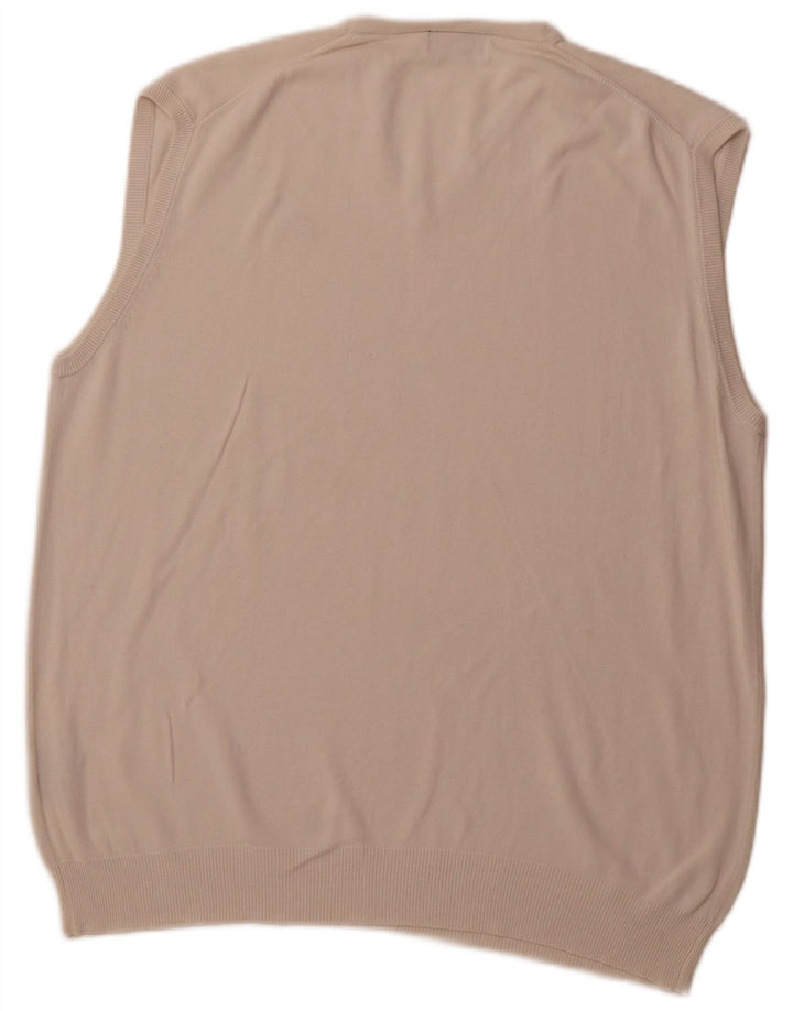 Męski podkoszulek KAPPA z kamizelką 2XL w kolorze złamanej bieli, bawełniany