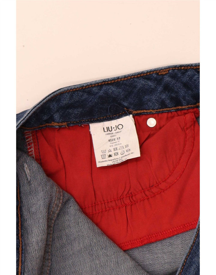 Damskie jeansy zwężane Liu Jo W32 L29 Niebieskie