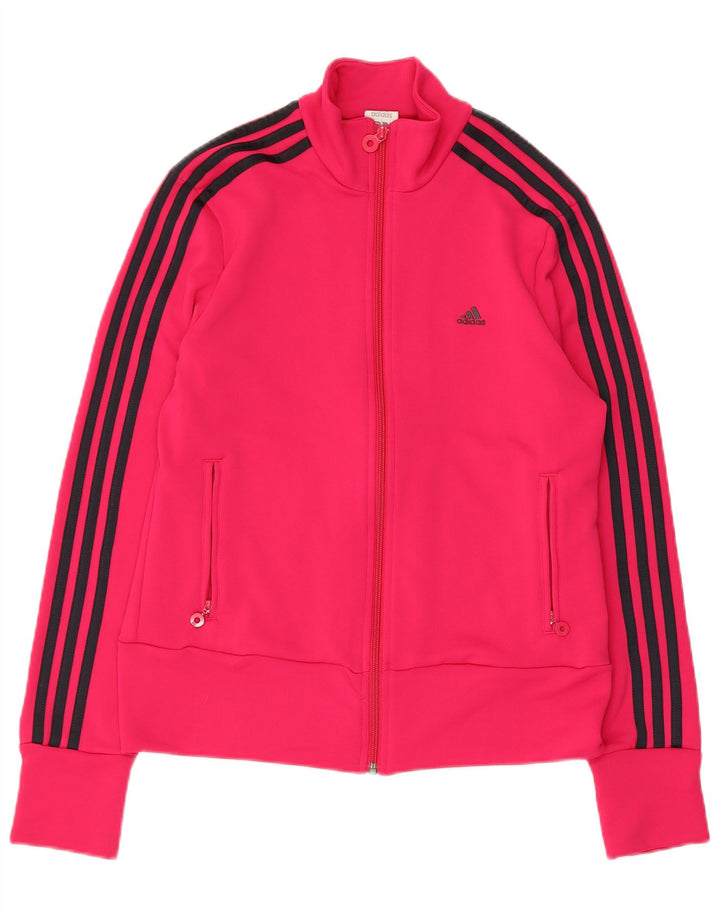 Damska kurtka dresowa Adidas UK 16, duża, różowa, poliester