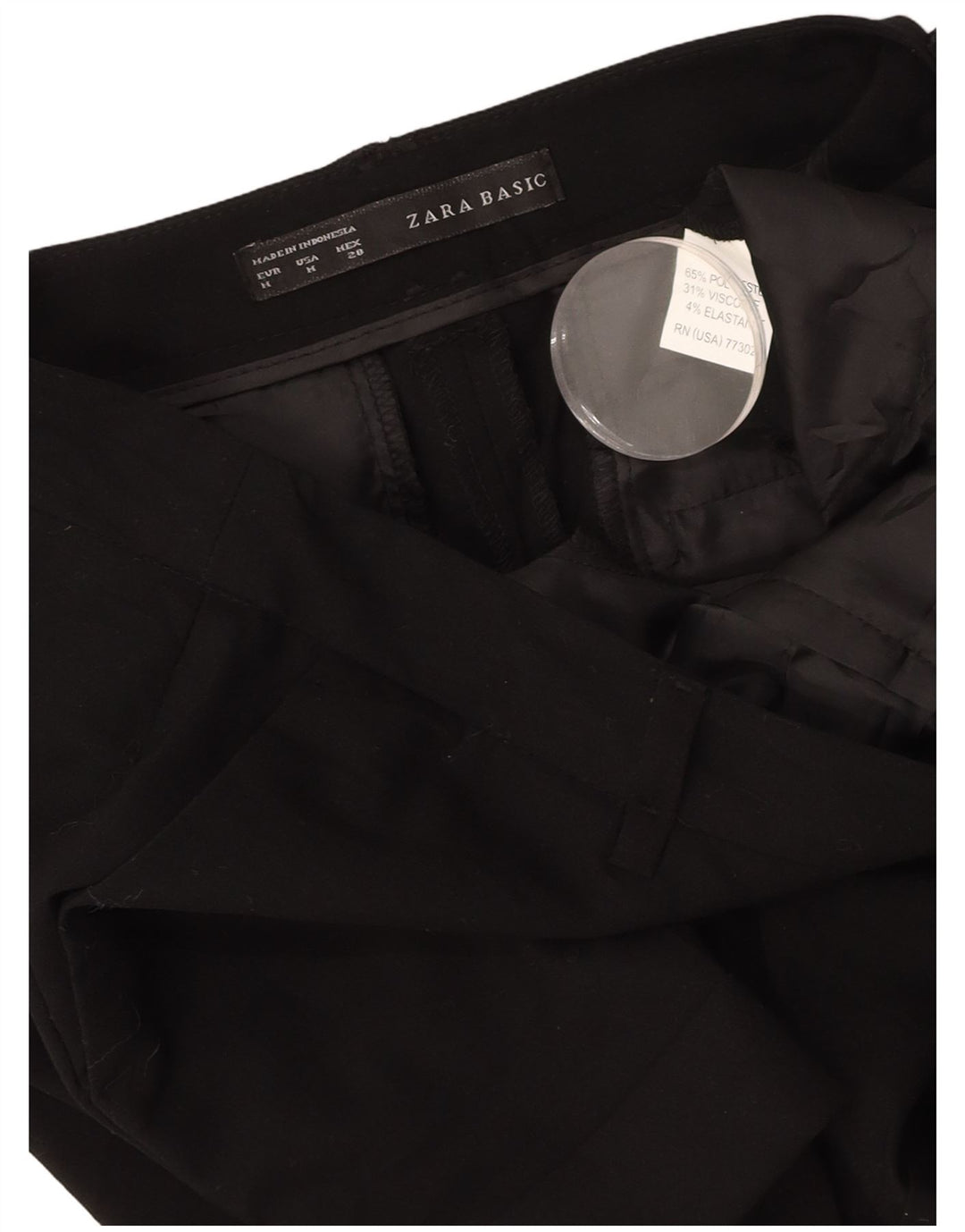 Damskie spodenki chino ZARA, średnie W28, czarny poliester