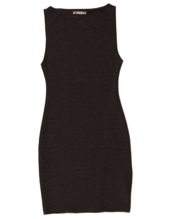 Damska obcisła sukienka bez rękawów Zara UK 8 Small Grey