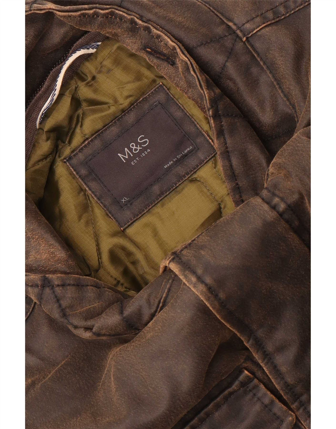 Marks & Spencer Męska kurtka z woskowanej bawełny UK 42 XL, brązowa