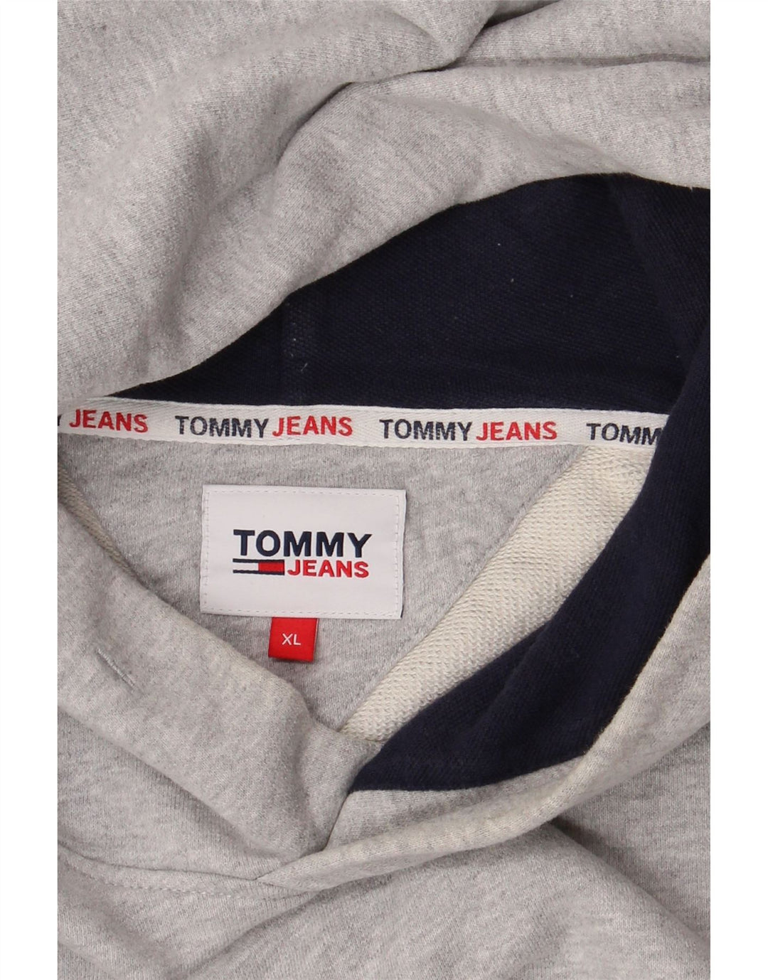 Męski sweter z kapturem i grafiką TOMMY HILFIGER XL w kolorze szarym