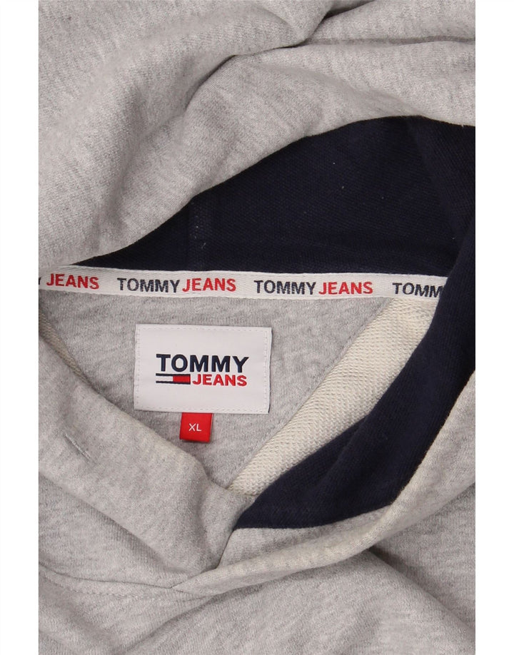 Męski sweter z kapturem i grafiką TOMMY HILFIGER XL w kolorze szarym