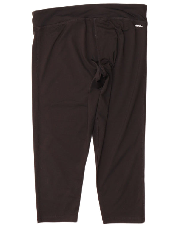 Damskie legginsy Adidas Climalite Capri UK 16/18, duże, czarne, poliestrowe