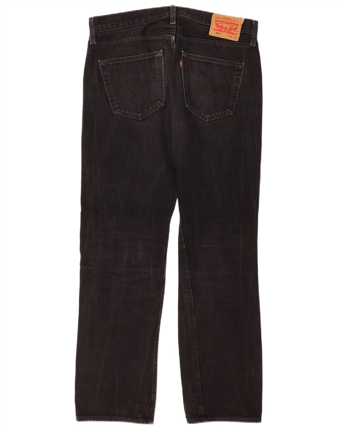 Męskie dżinsy Levi's 501 Straight W34 L32 Czarna bawełna