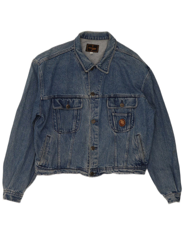 Damska kurtka dżinsowa typu oversize Trussardi UK 18 XL, niebieska, bawełniana