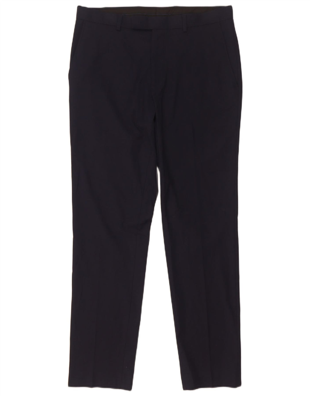 Marks & Spencer Męskie spodnie garniturowe slim fit W32 L31 Granatowy poliester