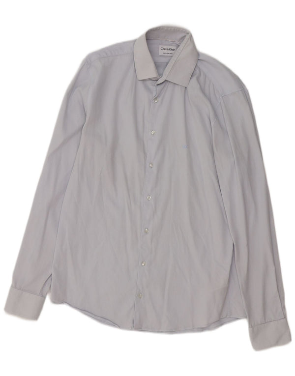 Koszula męska Calvin Klein Slim Fit, rozmiar 39, średnia niebieska, bawełniana