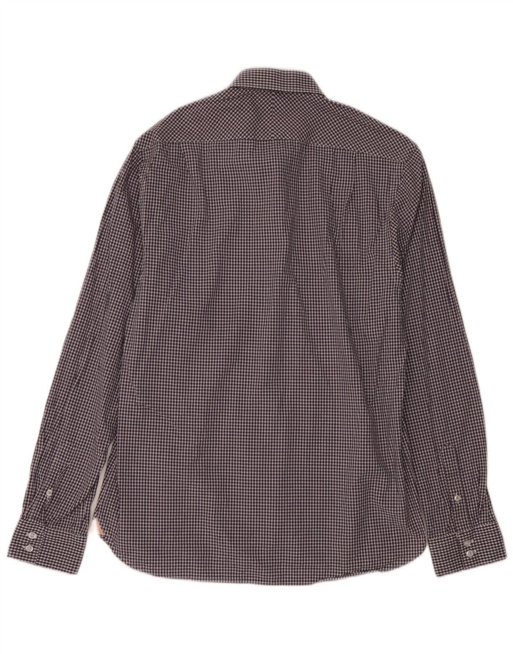 Koszula męska Ben Sherman rozmiar 16, duża, fioletowa bawełniana kratka