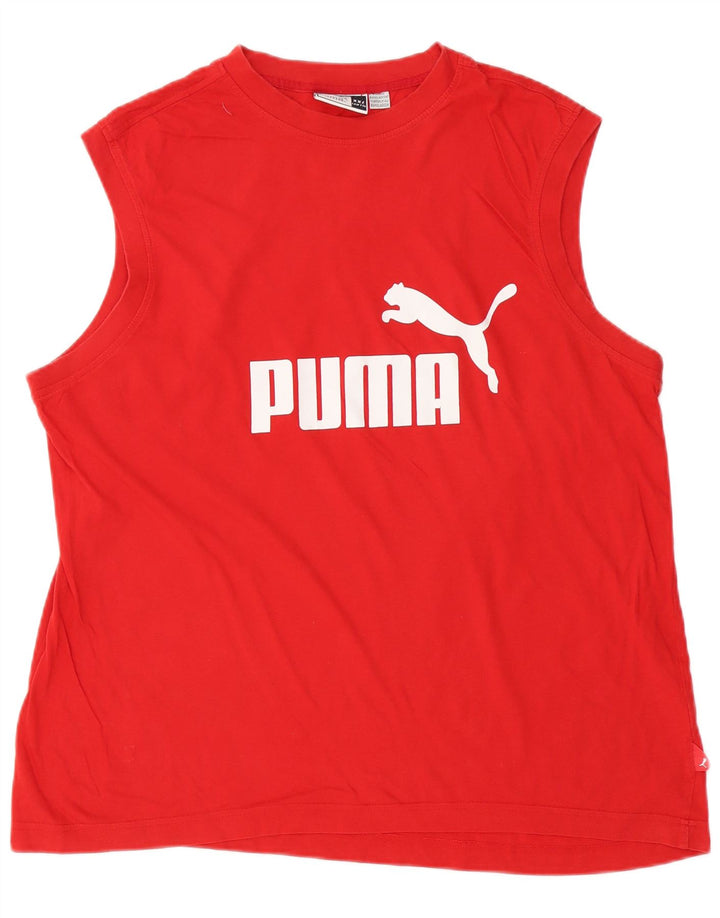 Męska kamizelka z grafiką Puma 2XL, czerwona bawełna