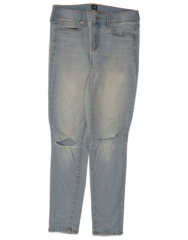 Damskie jeansy Gap Regular Skinny W28 L28 Niebieskie bawełniane