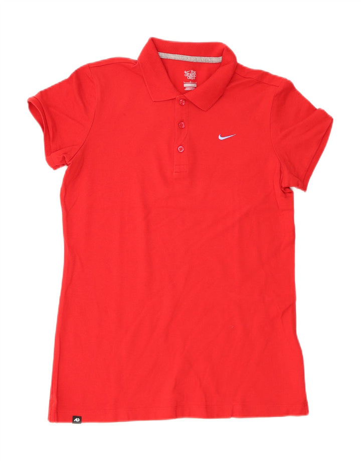 Damska koszulka polo Nike UK 16, duża, czerwona, bawełniana