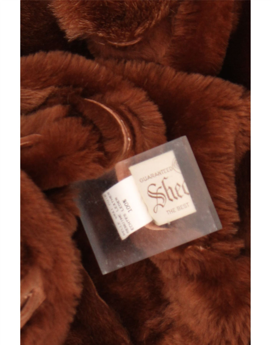 Vintage damska kurtka Shearling z kapturem UK 16, duża, beżowa
