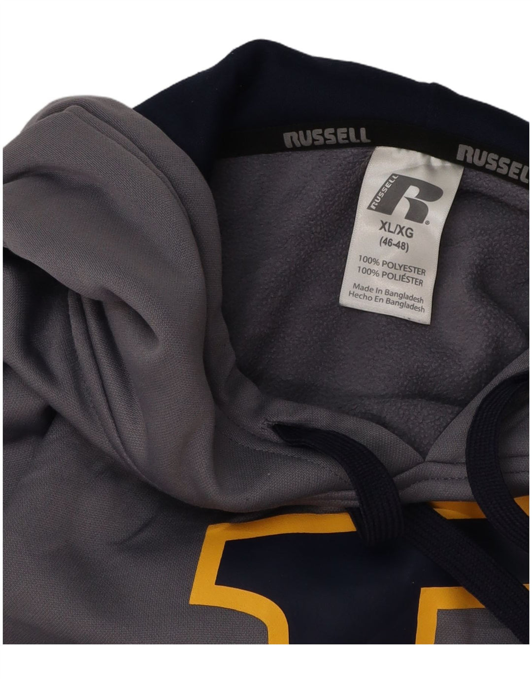 Męski sweter z kapturem RUSSELL ATHLETIC UK 46/48 XL, szary