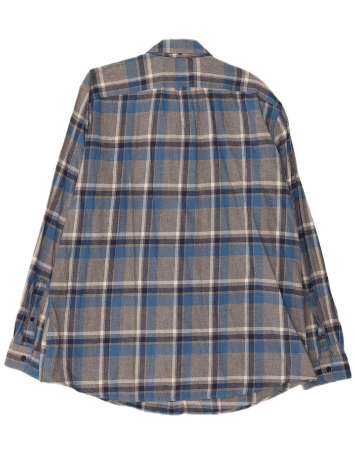 L.L.Bean Męska koszula flanelowa XL, bawełniana szara krata