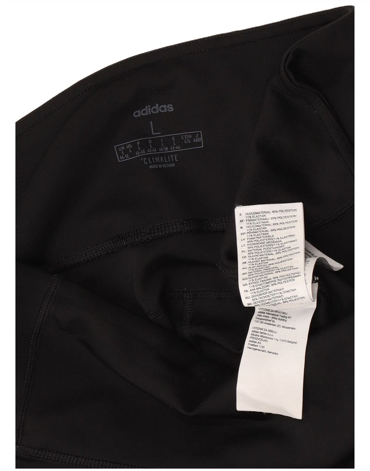 Damskie legginsy ADIDAS Climalite Crop UK 16/18, duży czarny poliester