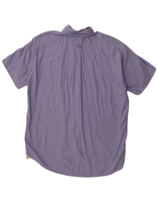 Koszula męska z krótkim rękawem LACOSTE, rozmiar 41, duża, niebieska, bawełniana