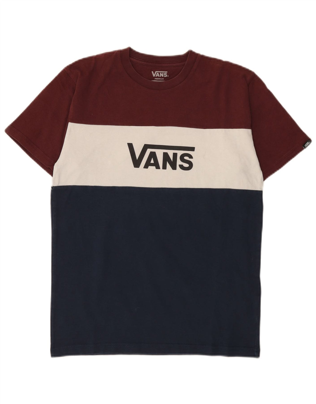 Męski T-shirt Vans z grafiką, mały, wielokolorowy, bawełniany z blokami kolorów